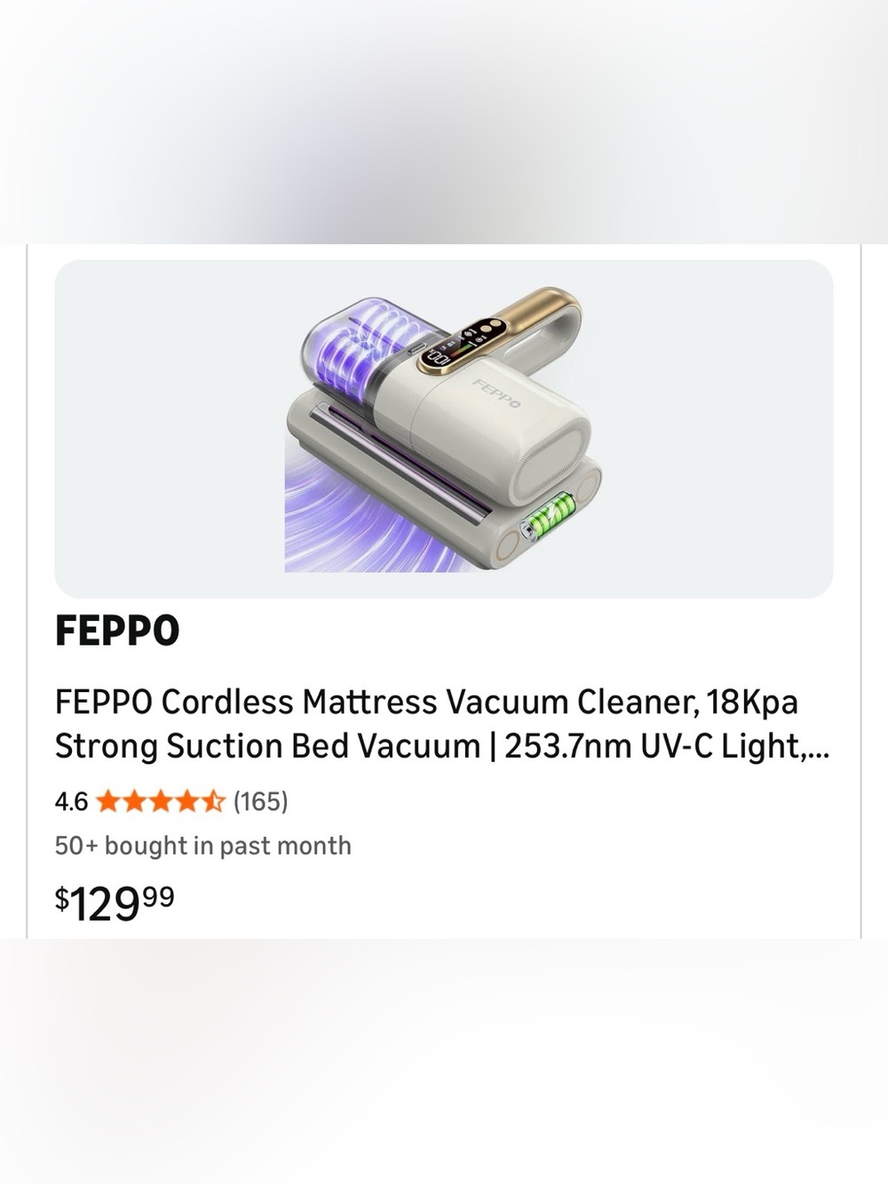 Feppo Cordless Mattress cleaned